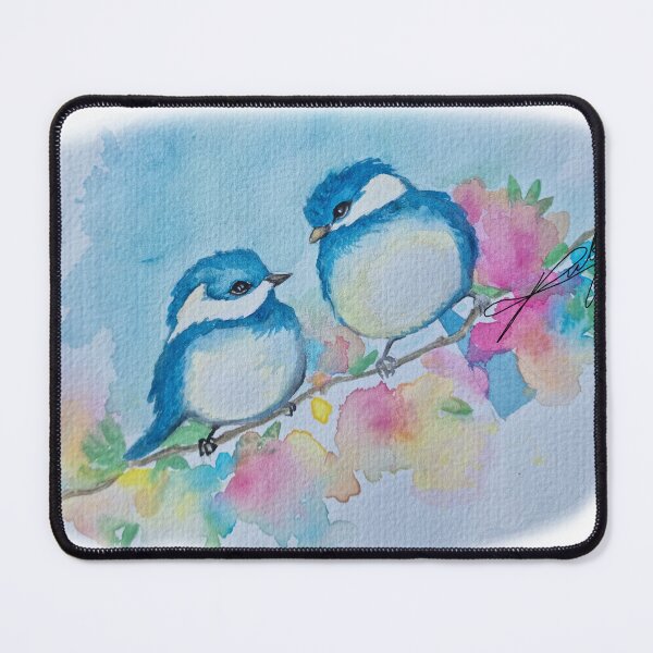 Item preview, Watercolour love birds designed and sold by RubyRayStudios.
