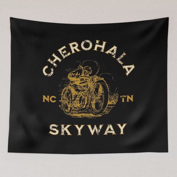Item preview, Cherohala Skyway North Carolina Tennessee Motorcycle Distressed designed and sold by hobrath.