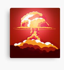 Nuclear Explosion. Say no to war Canvas Print