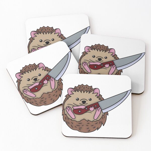 Item preview, Threatening Hedgehog with knife designed and sold by ManiCreates.