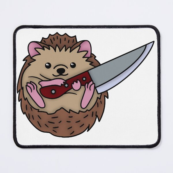 Item preview, Threatening Hedgehog with knife designed and sold by ManiCreates.