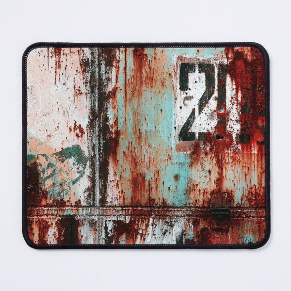 Item preview, Vintage Grunge Metallic Wall with Rust, Cracks and Bullet Holes  designed and sold by How67.