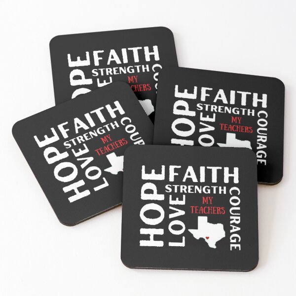Item preview, Hope Faith Love Strength Courage The Best Teacher Red My Teachers Design designed and sold by BestTeacher.