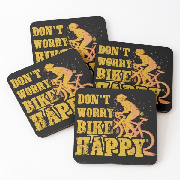 Artikelvorschau, Dont Worry Bike Happy Bike bicycle Essential Gifts mom, dad, Design Happy Apparel Essential Inspiration Joy Mood entworfen und verkauft von DesignByHeartUK.