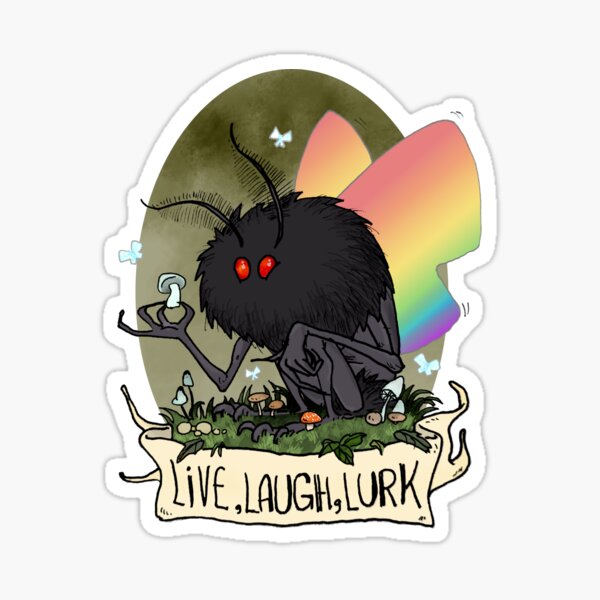 Live, Laugh, Lurk Pride Mothman Sticker