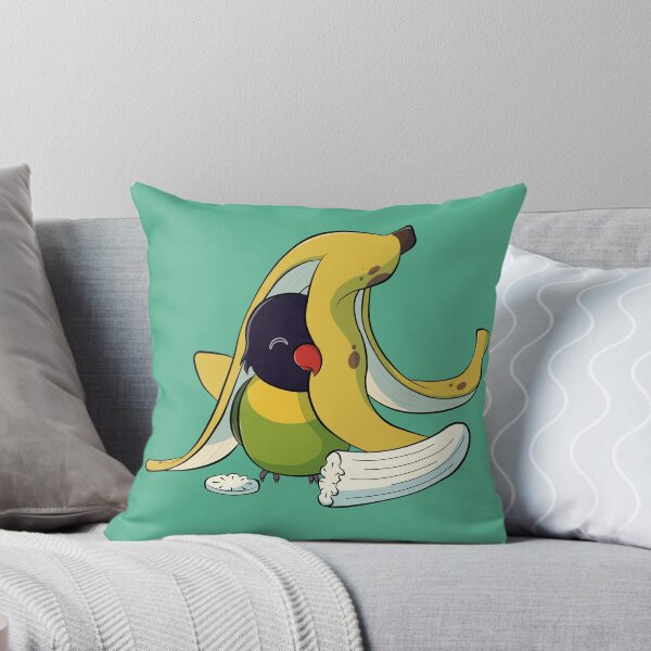 Item preview, Cute masked lovebird with a banana designed and sold by Lovebirbs.