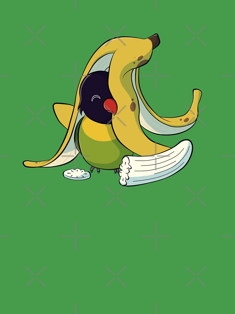Thumbnail 2 of 2, Baby One-Piece, Cute masked lovebird with a banana designed and sold by Lovebirbs.