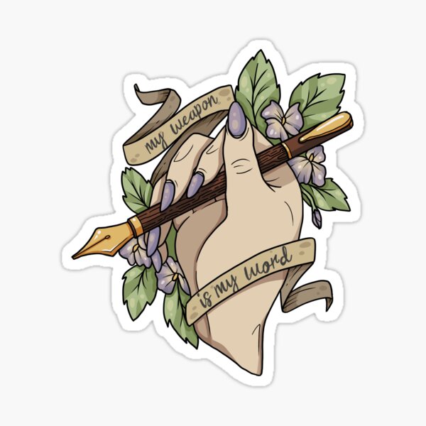 Item preview, My Weapon is My Word designed and sold by faedraws.