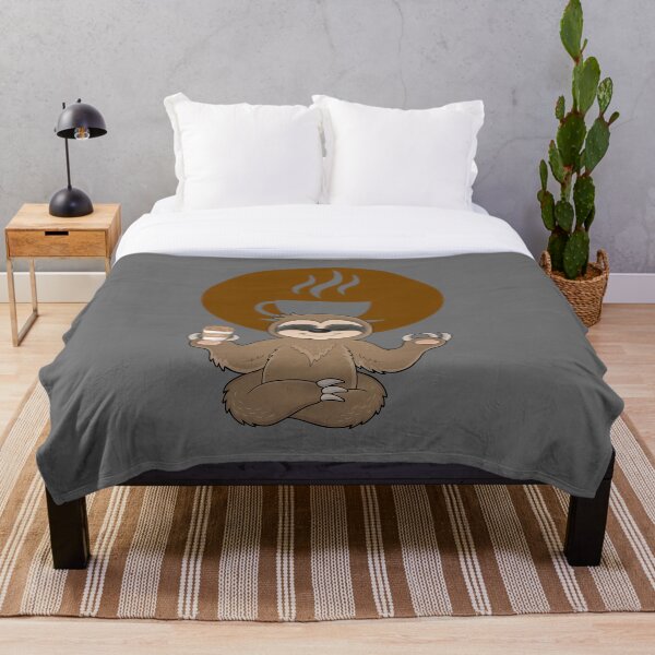Item preview, Lindo adorable perezoso meditando centrado en el café designed and sold by two7designs.