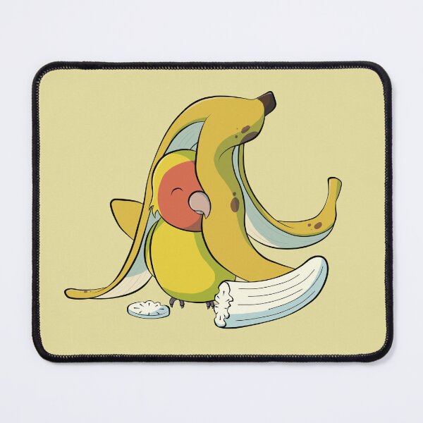 Item preview, Cute peach faced lution mutation lovebird with a banana designed and sold by Lovebirbs.