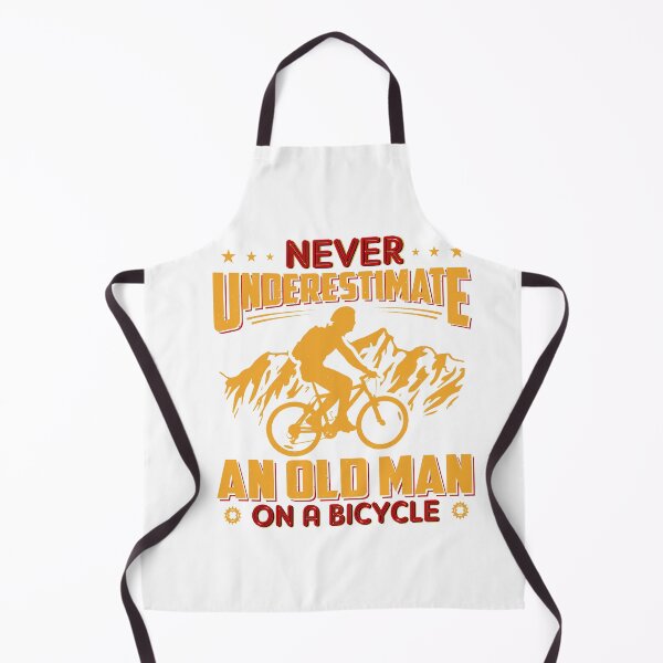 Artikelvorschau, Never Underestimate an old man on a bicycle All i need this bike bicycle Essential Gifts mom, dad, Design Happy Apparel Essential Inspiration Joy Mood entworfen und verkauft von DesignByHeartUK.