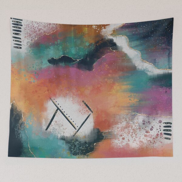 Item preview, Liquid Rainbow - Intuitive Abstract Painting designed and sold by GirlHyphenated.