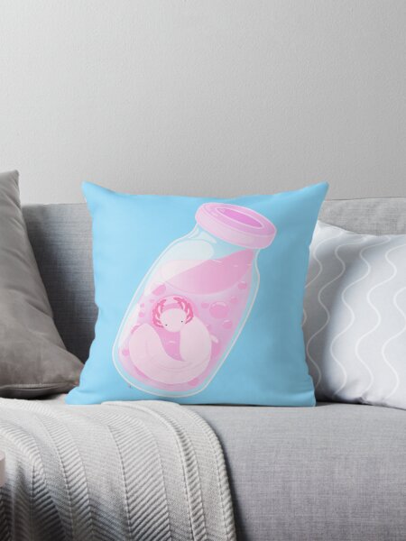 Vista previa del artículo con la obra «Ajolote en botella de vidrio», diseñado y vendido por MeowMeowsShop.