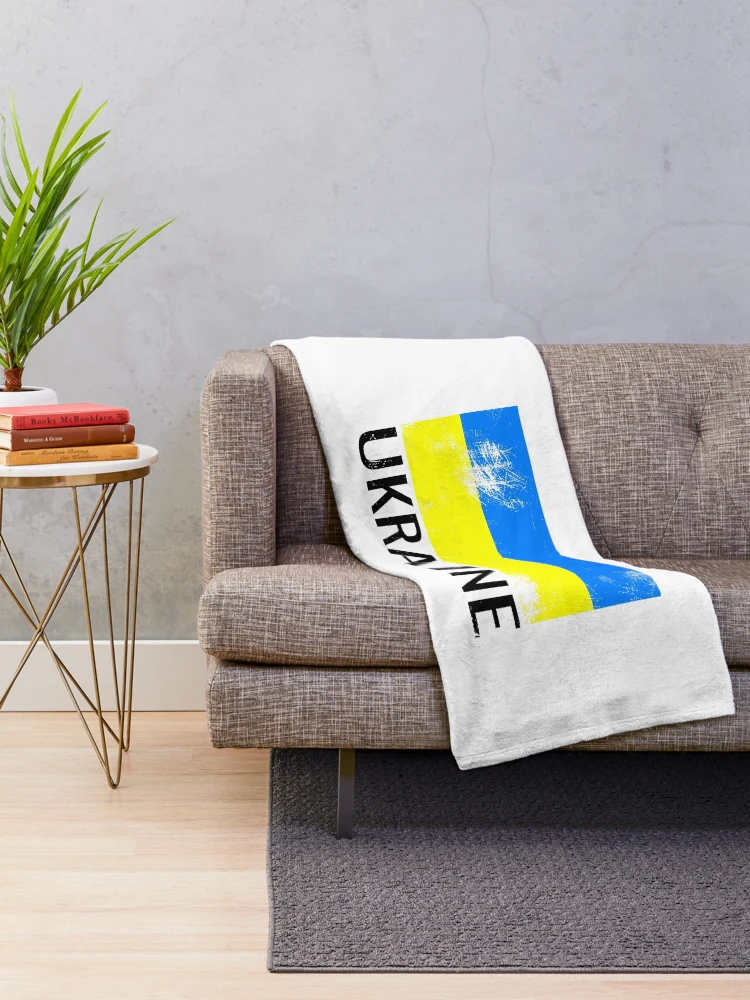 Thumbnail 2 of 6, Throw Blanket, Ukraine flag designed and sold by RPHDesigns.