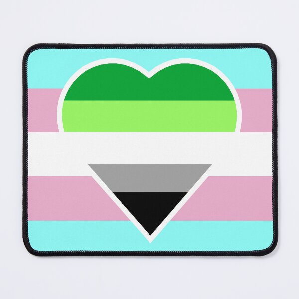 Item preview, Transgender Pride Flag with Aromantic Heart (White-Stripe Variant) designed and sold by DisneyFanatic23.