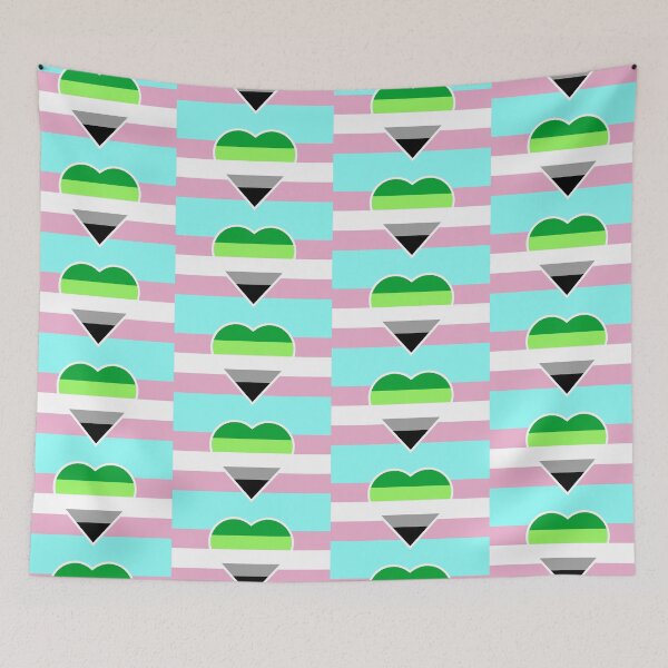 Item preview, Transgender Pride Flag with Aromantic Heart (White-Stripe Variant) designed and sold by DisneyFanatic23.
