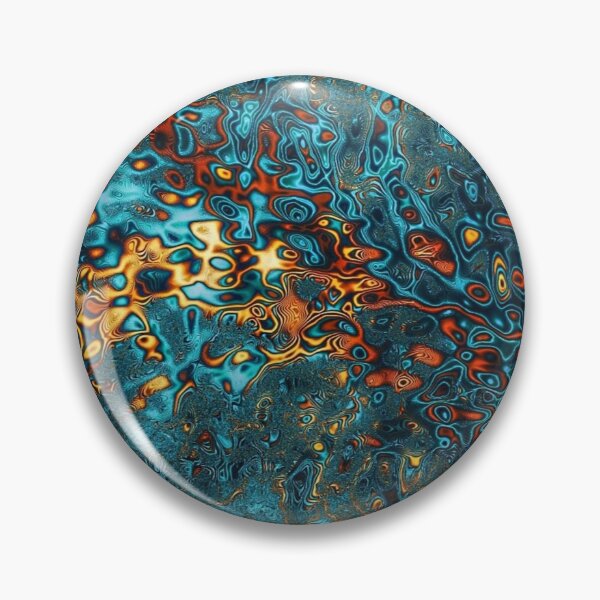 Item preview, Abstract Teal & Gold Psychedelic Fractal Galaxy designed and sold by SXW Designs.