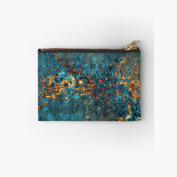 Item preview, Abstract Teal & Gold Psychedelic Fractal Galaxy designed and sold by SXW Designs.