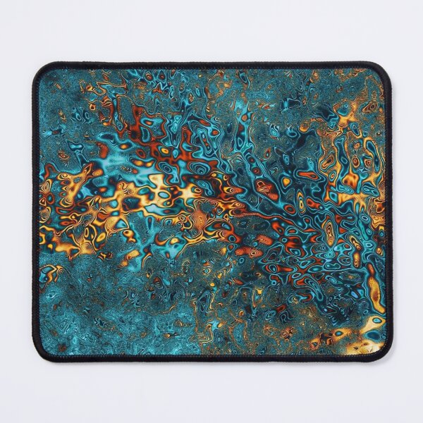 Item preview, Abstract Teal & Gold Psychedelic Fractal Galaxy designed and sold by SXW Designs.