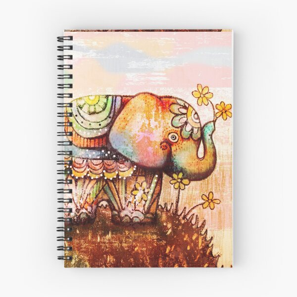 Item preview, Zen Elephant Couple with Flowers designed and sold by Karin Taylor.