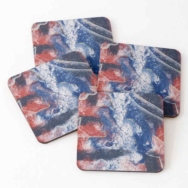 Item preview, Patriot Acrylic Pour - Pintura abstracta intuitiva designed and sold by GirlHyphenated.