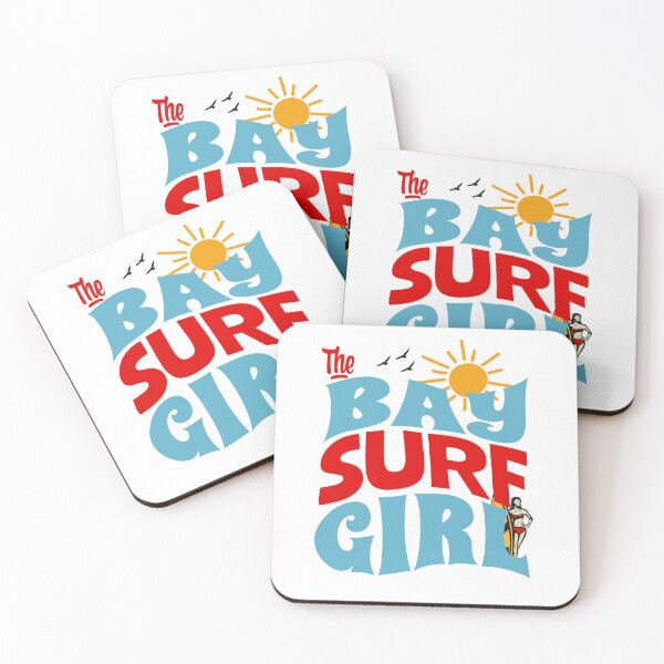 Item preview, The Bay Surf Girl surfer sunset  designed and sold by MerchByCraig.