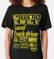LOCAL TRUCK DRIVER SOLVE PROBLEMS DESIGN Slim Fit T-Shirt