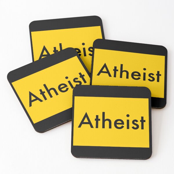 Item preview, Atheist design bright yellow  designed and sold by Rachel the Artist .