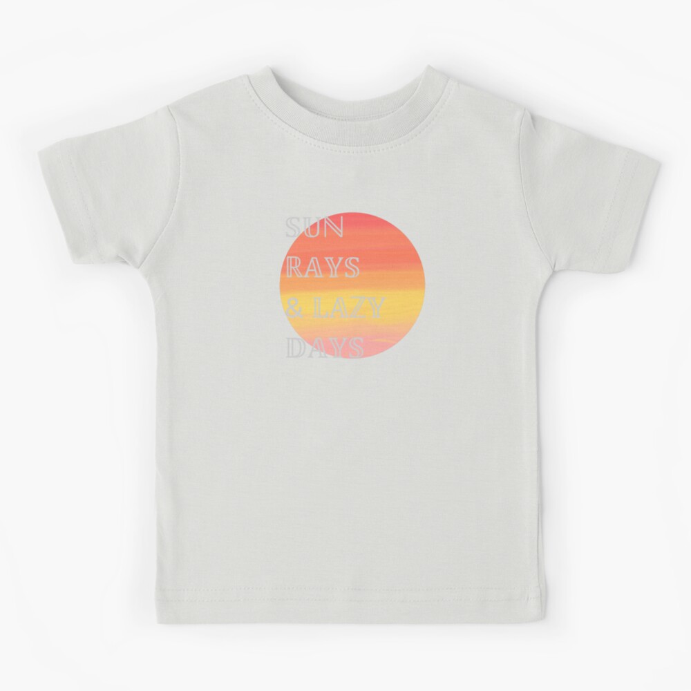 SUN RAYS & LAZY DAY Kids, Girls, Boys, Teen Short Sleeve graphic T-shirt