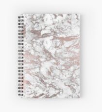 Elegant luxury faux rose gold white stylish marble Spiral Notebook