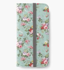 Chic elegant pink roses beautiful flowers pattern iPhone Wallet/Case/Skin