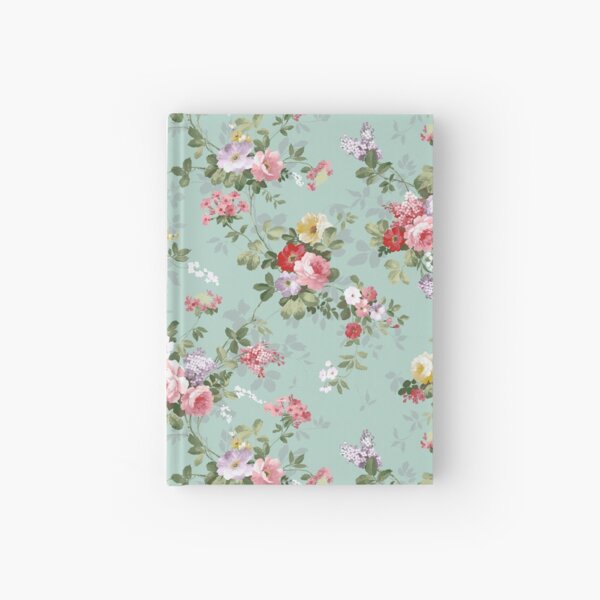 Chic elegant pink roses beautiful flowers pattern Hardcover Journal