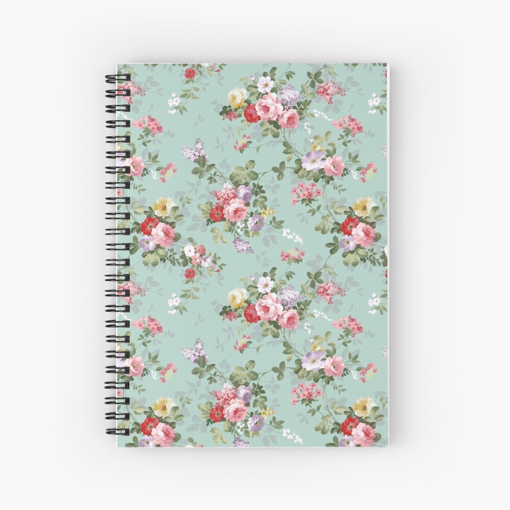 Chic elegant pink roses beautiful flowers pattern Spiral Notebook
