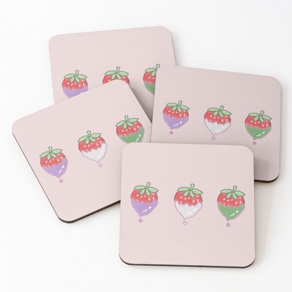 Item preview, Purple, White, and Green Candy-Coated Strawberries designed and sold by shahdraws.