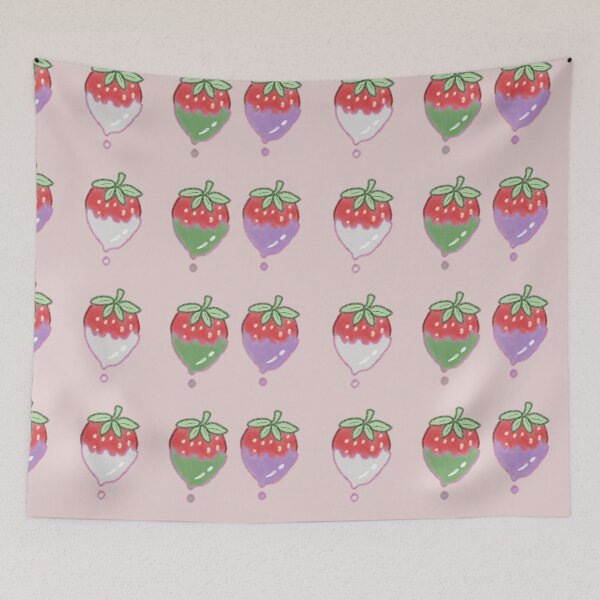 Item preview, Purple, White, and Green Candy-Coated Strawberries designed and sold by shahdraws.