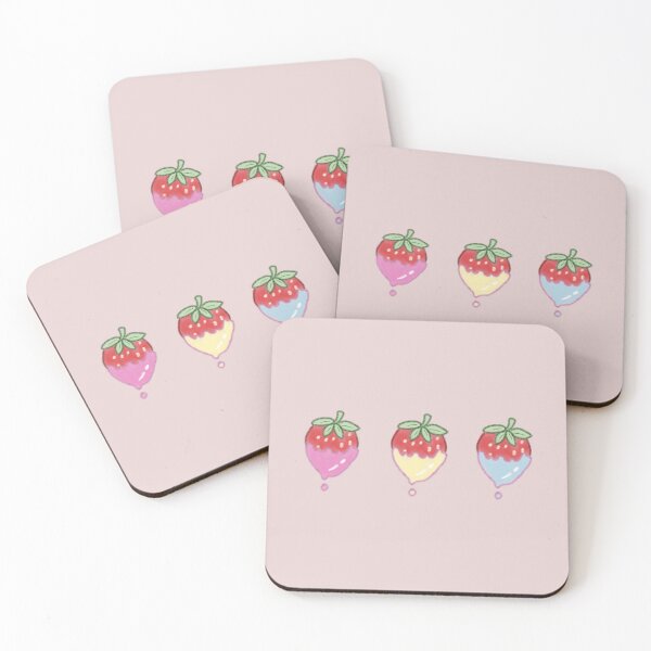 Item preview, Pink, Yellow, and Blue Candy-Coated Strawberries designed and sold by shahdraws.