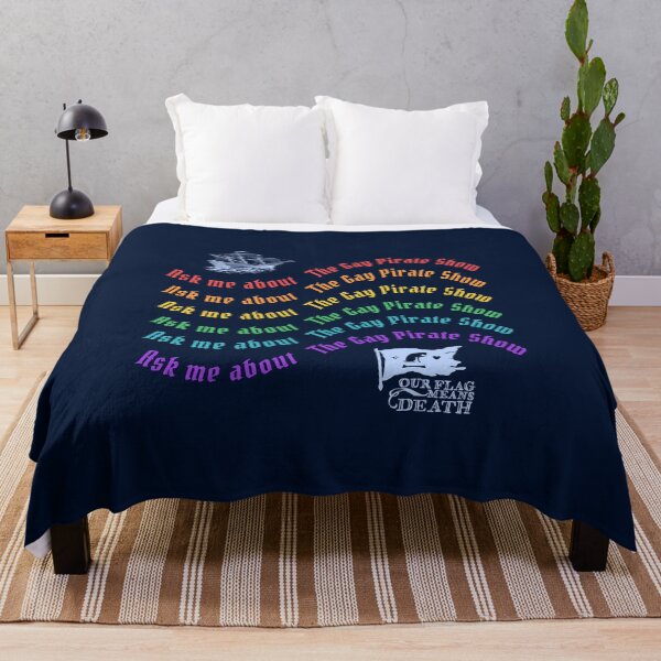 Item preview, Ask Me About the Gay Pirate Show Rainbow Flag designed and sold by Our Flag Means Merch.