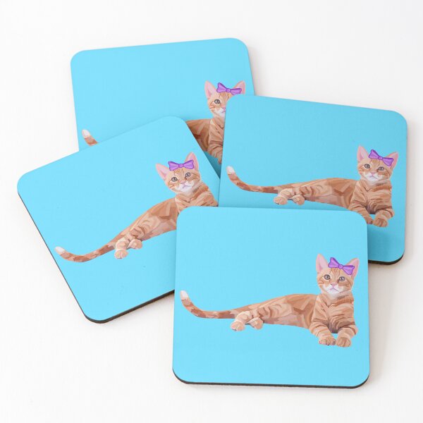 Item preview, Ginger Cat with Purple Bow  designed and sold by Deborah Camp.