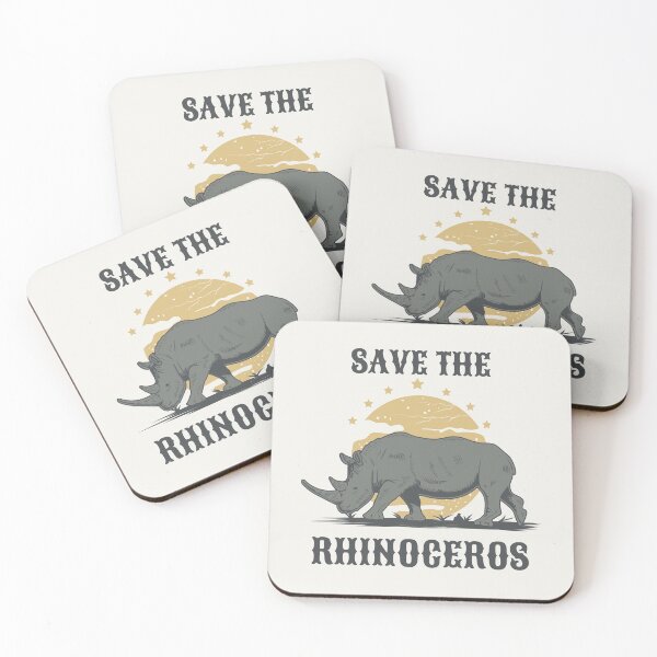 Item preview, Save the Rhinoceros Unicorns Fat Rhino Sondaicus Extinction of Rhinos designed and sold by SweetbeStore.