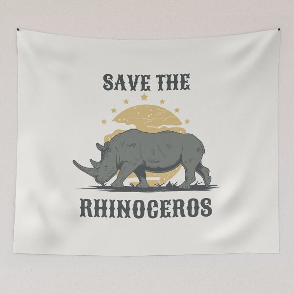 Item preview, Save the Rhinoceros Unicorns Fat Rhino Sondaicus Extinction of Rhinos designed and sold by SweetbeStore.