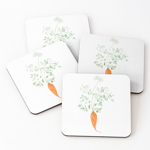 Item preview, hand painted orange carrot  watercolor  designed and sold by ColorandColor.