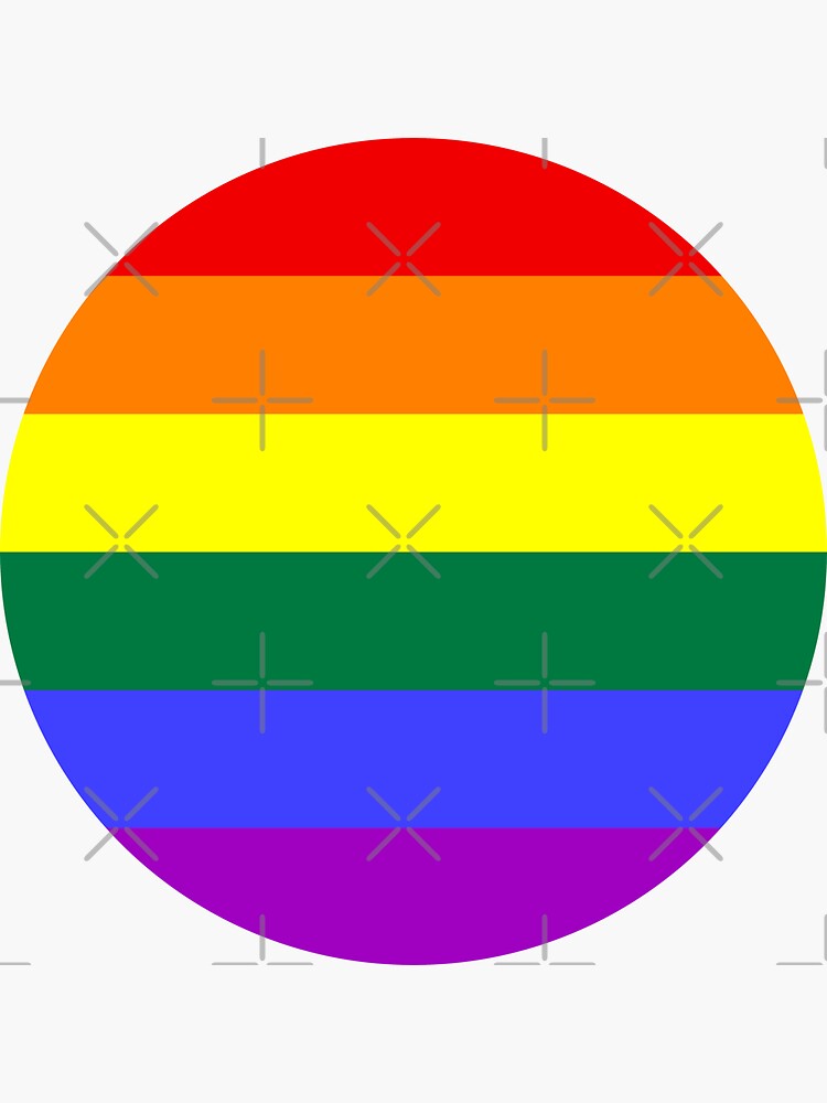 Circular Rainbow Flag (blue background) by Gay-Pride-Depot
