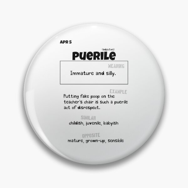 Item preview, April 5 Puerile designed and sold by Square Root of Squid.