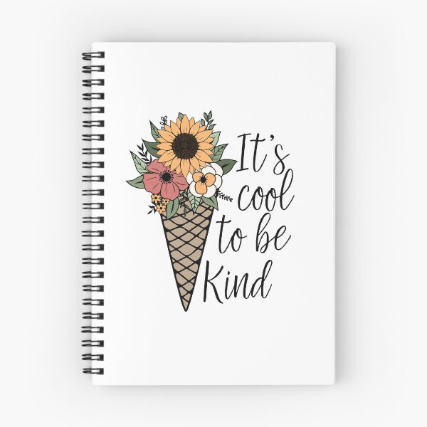 Item preview, It's Cool To Be Kind Flowers Ice-Cream Cone  |Simple Quotes | Quote of the day | Stay positive quote  designed and sold by Beautiful  Habits.