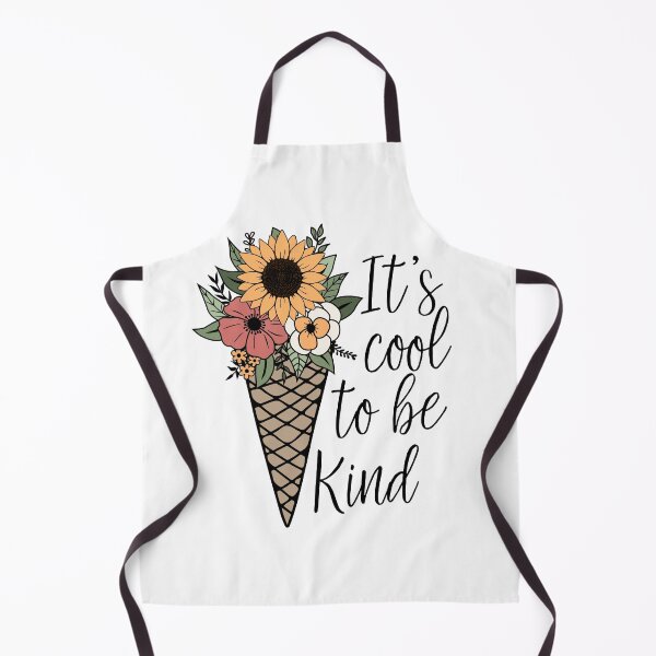 Item preview, It's Cool To Be Kind Flowers Ice-Cream Cone |Simple Quotes | Quote of the day | Stay positive quote designed and sold by Beautiful Habits.