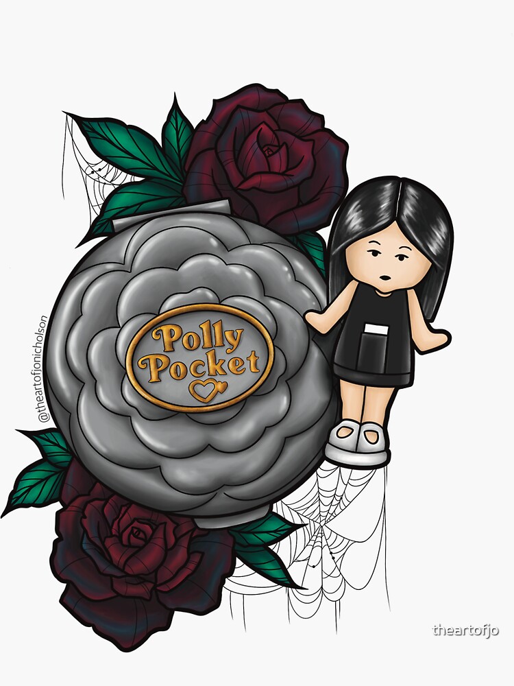 Goth Polly Pocket Sticker For Sale By Theartofjo Redbubble