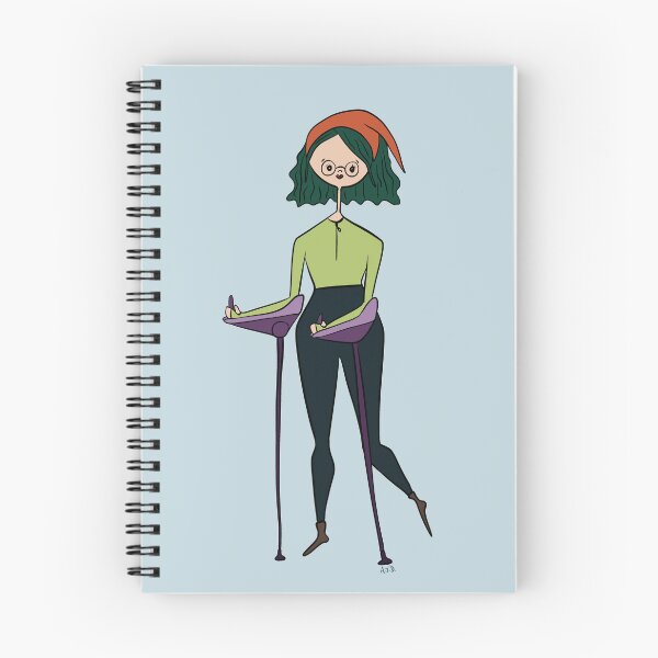 Item preview, Cute Girl With SmartCrutches (blue) designed and sold by misslovelymess.