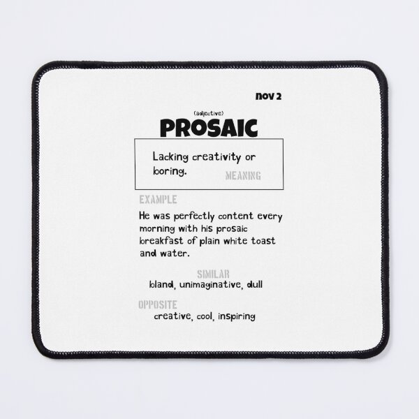 Item preview, November 2 Prosaic designed and sold by Square Root of Squid.
