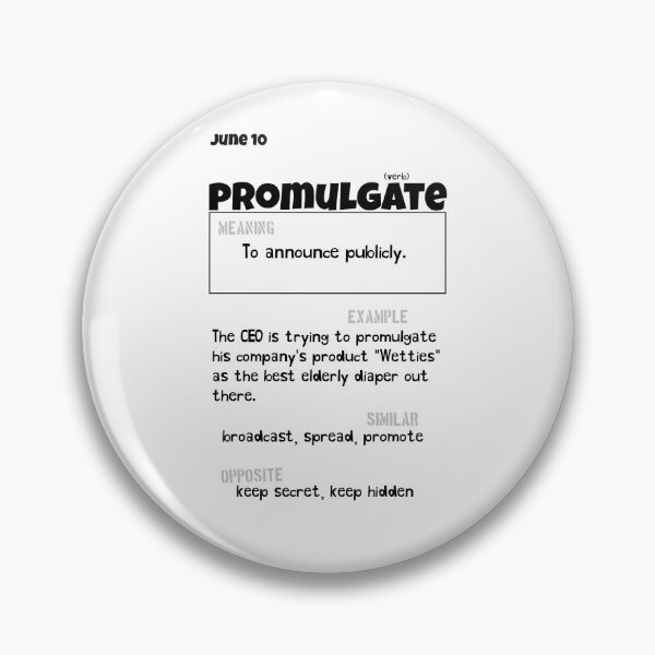 Item preview, June 10 Promulgate designed and sold by Square Root of Squid.