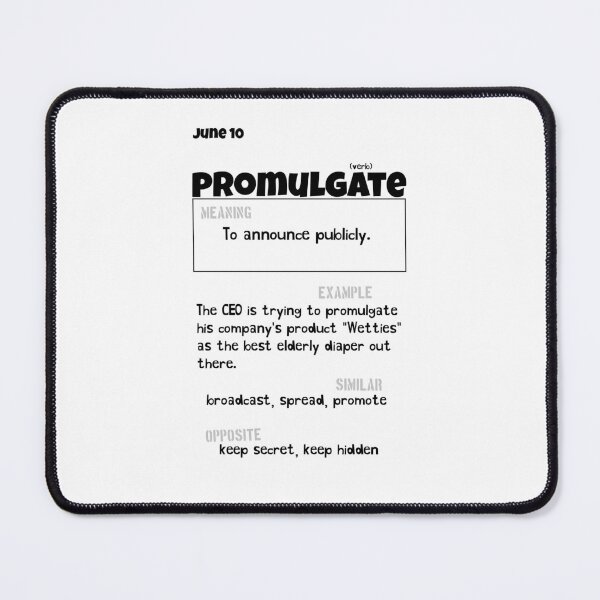Item preview, June 10 Promulgate designed and sold by Square Root of Squid.
